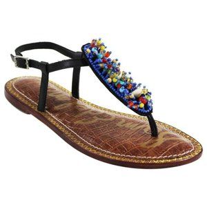 Sam Edelman Gabrielle Beaded Shell Thong Sandals